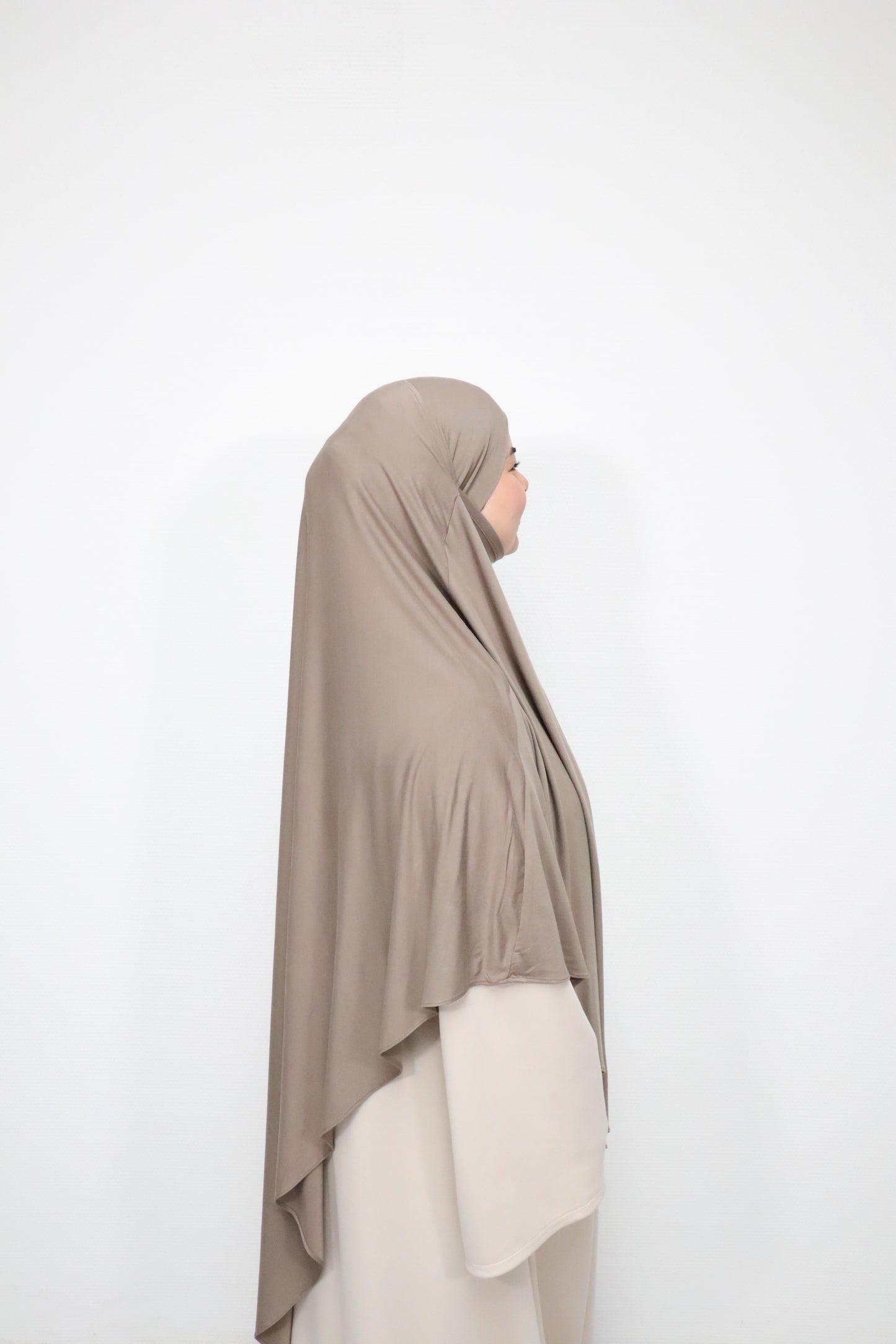 Breathable Bamboo Jersey Khimar Taupe
