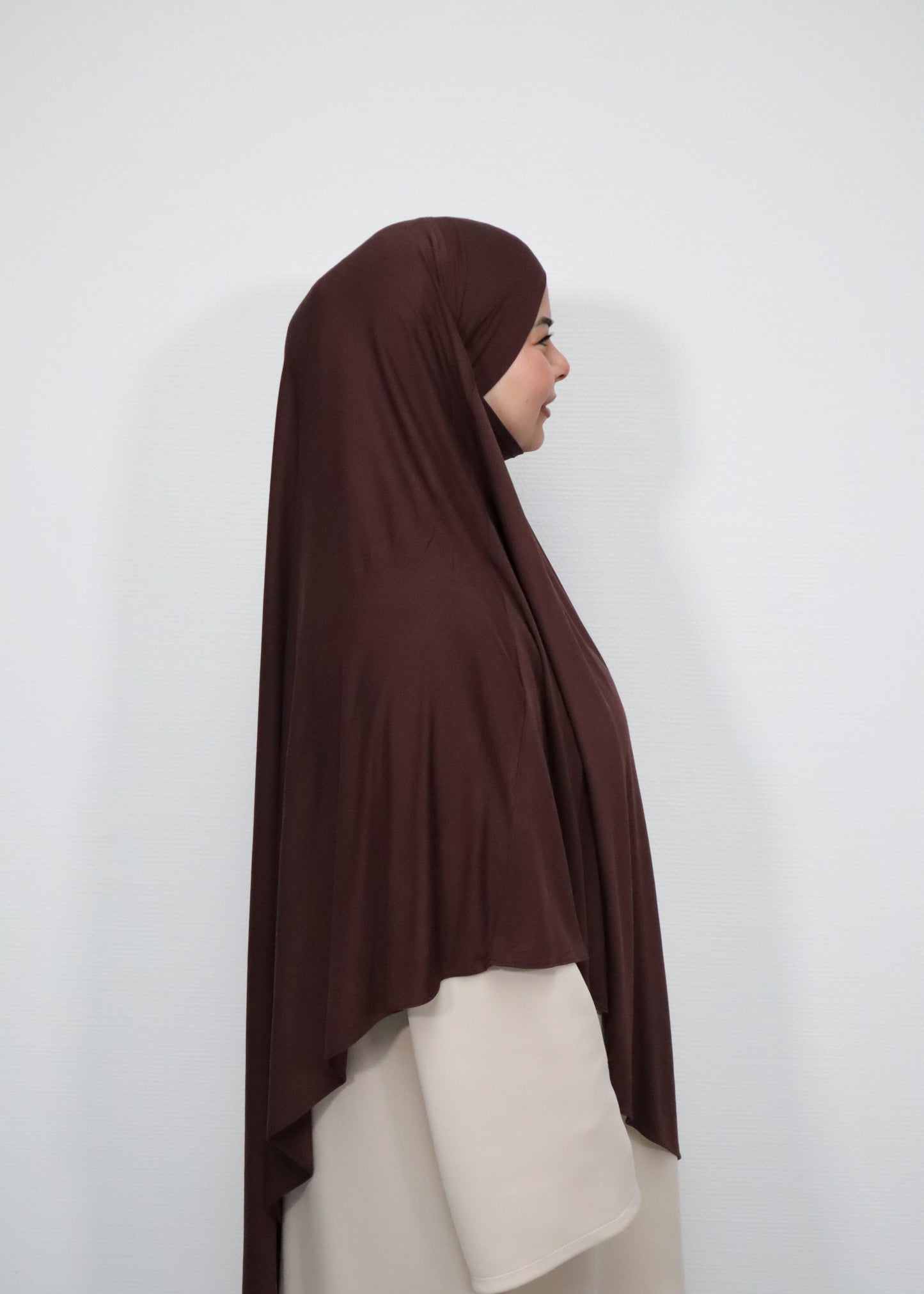 Breathable Bamboo Jersey Khimar Coffee