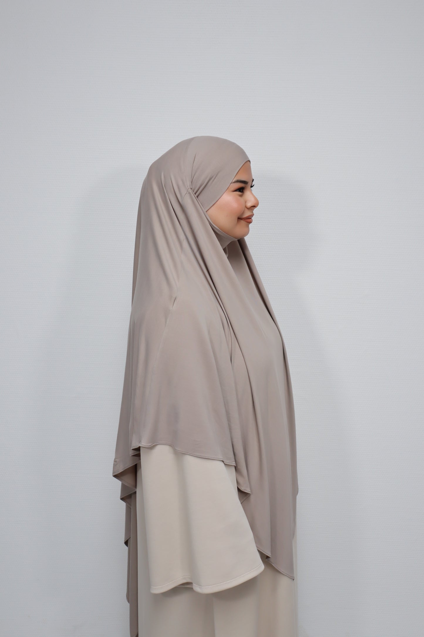 Breathable Bamboo Jersey Khimar Light Taupe