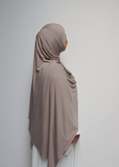 Breathable Bamboo Jersey Hijab Light Taupe