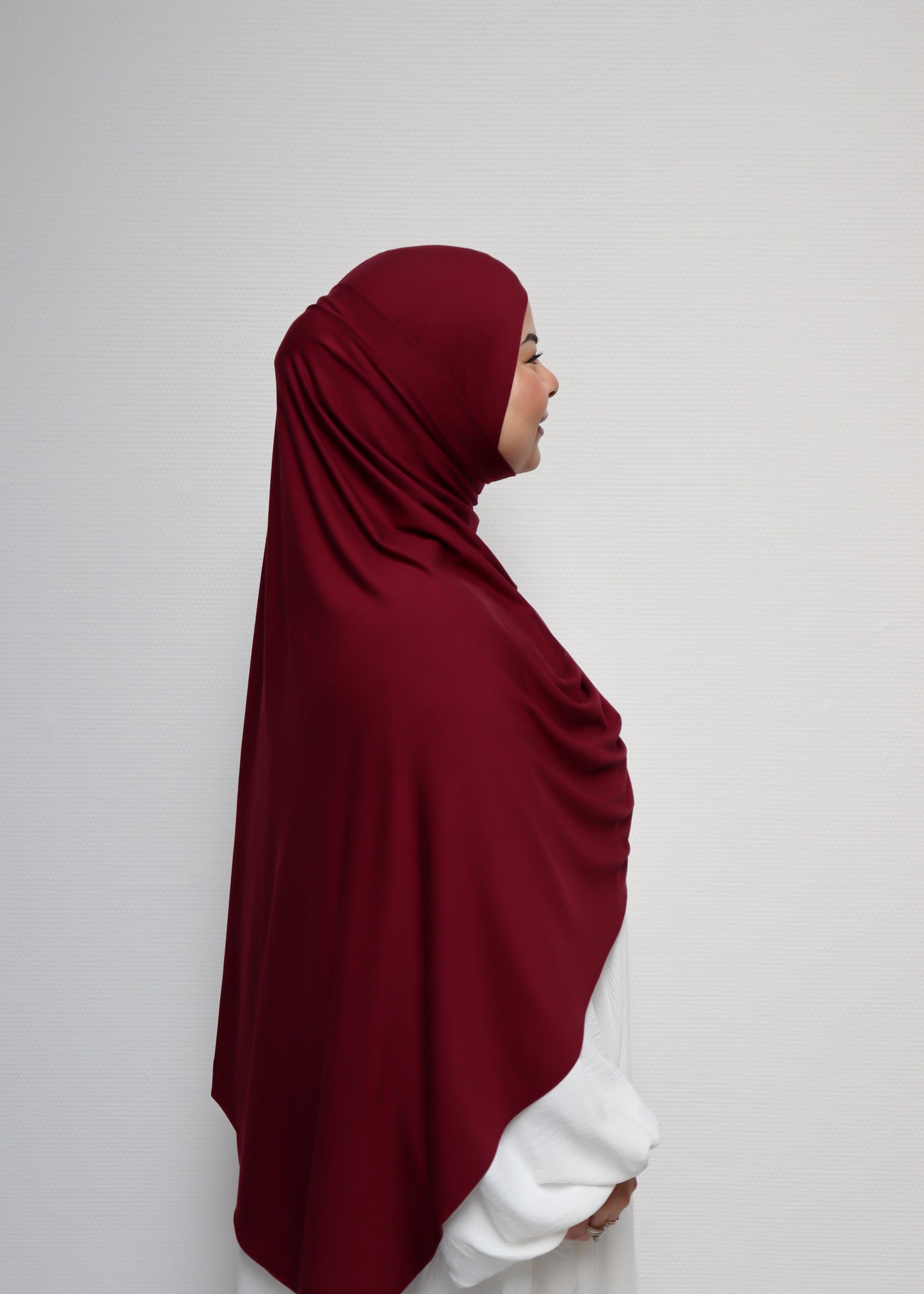 Breathable Bamboo Jersey Hijab Bordeaux