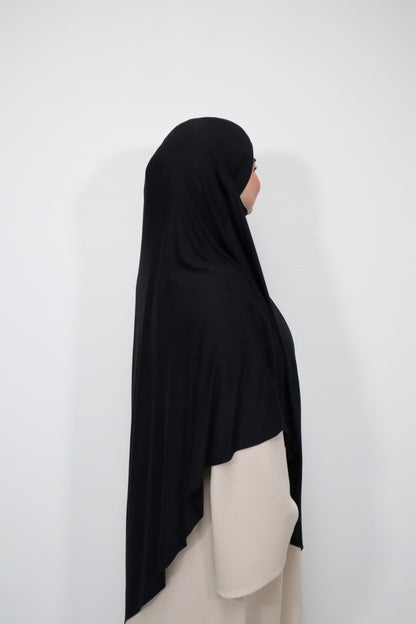 Breathable Bamboo Jersey Khimar Noir