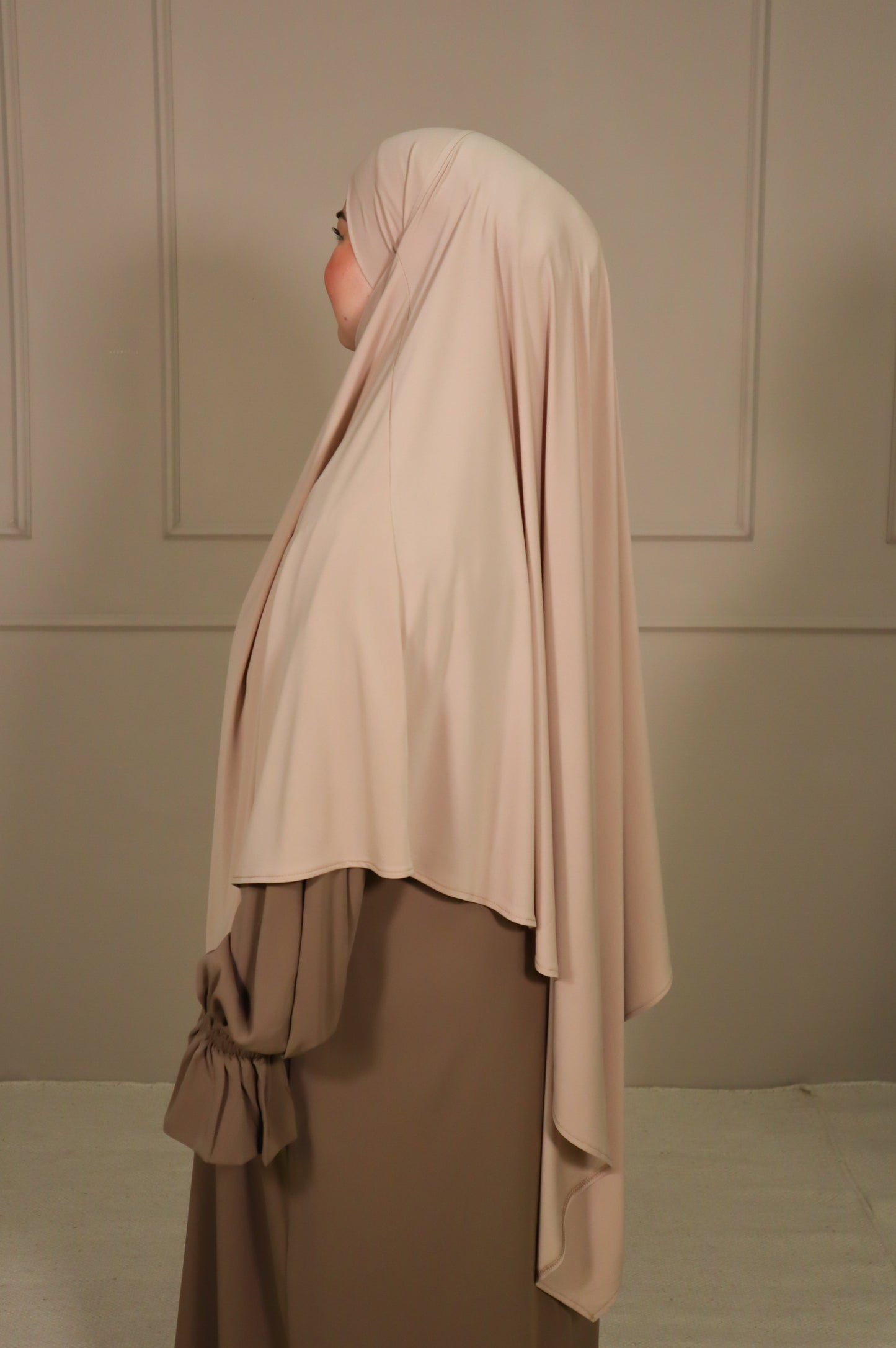 Premium Jersey Khimar Beige