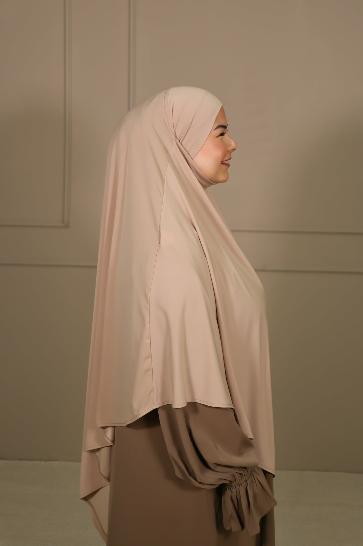 Premium Jersey Khimar Beige