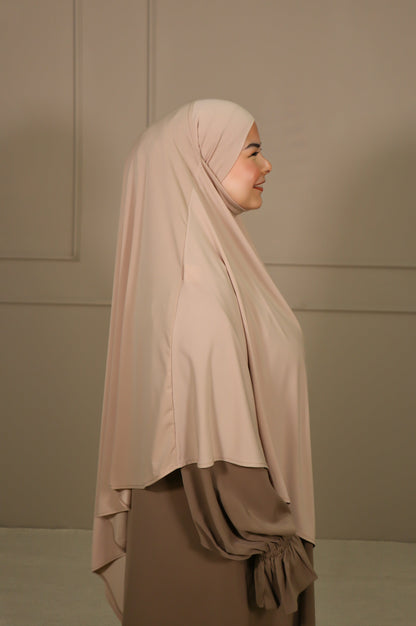 Premium Jersey Khimar Beige