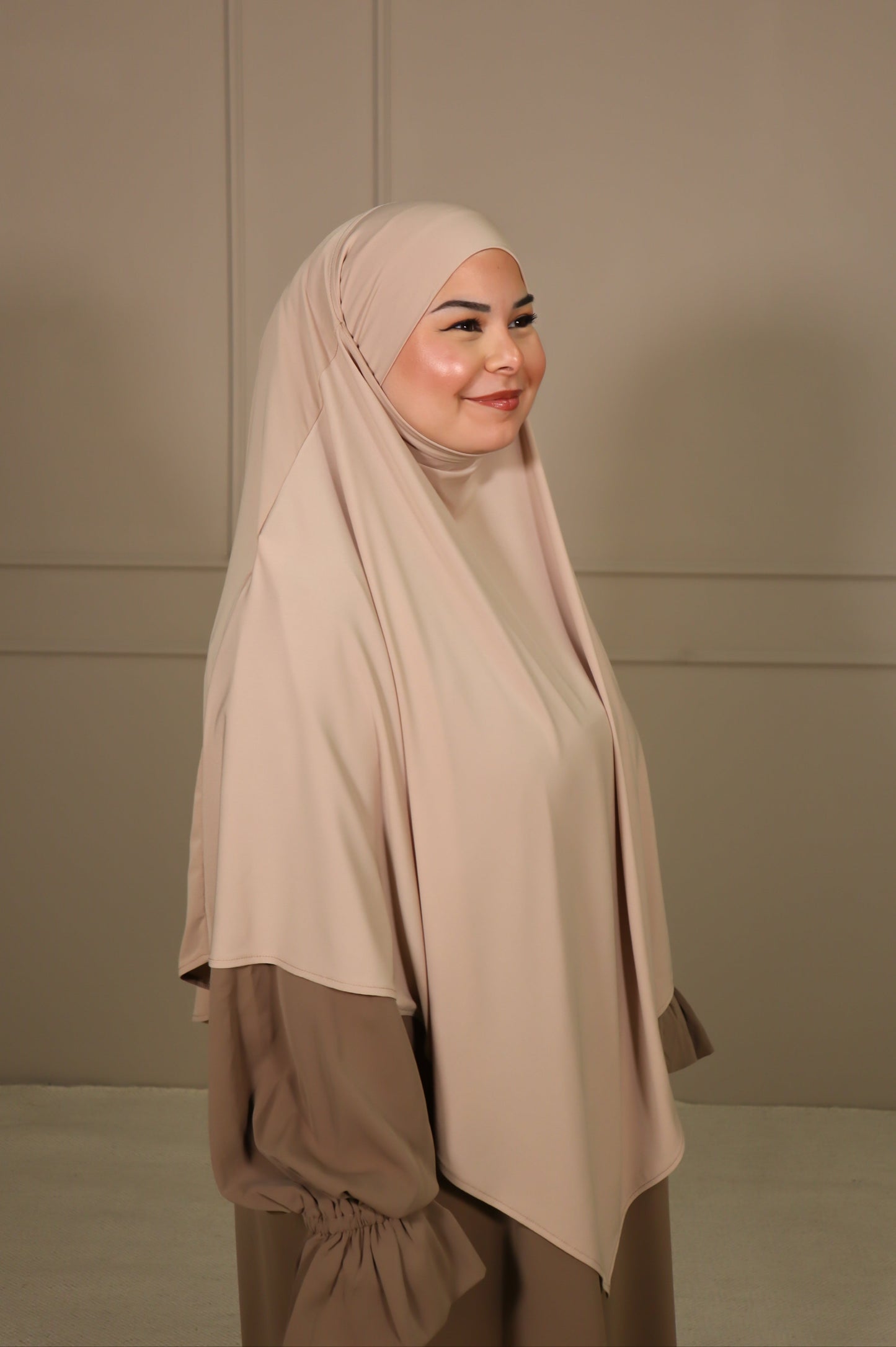 Premium Jersey Khimar Beige