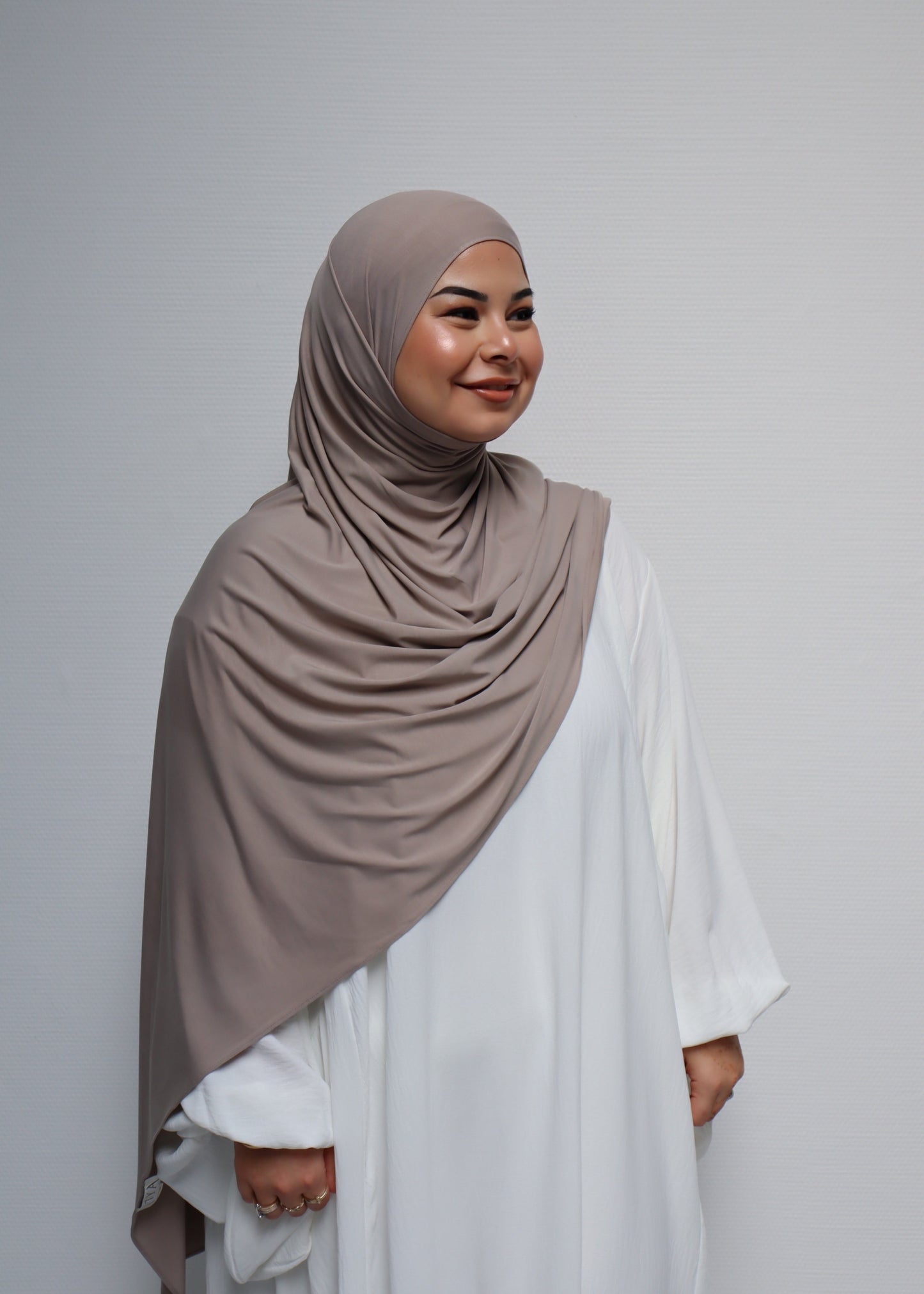 Breathable Bamboo Jersey Hijab Light Taupe