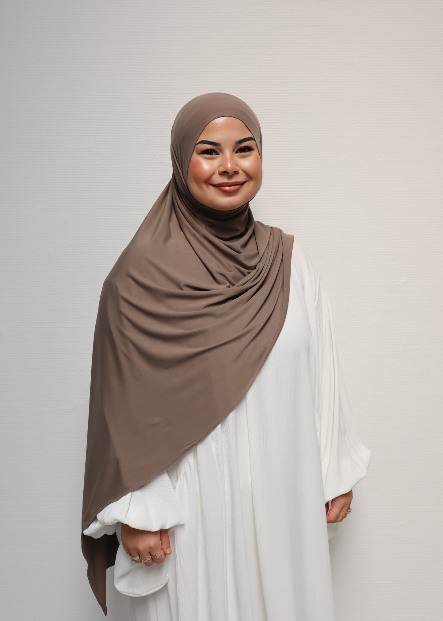 Breathable Bamboo Jersey Hijab Taupe