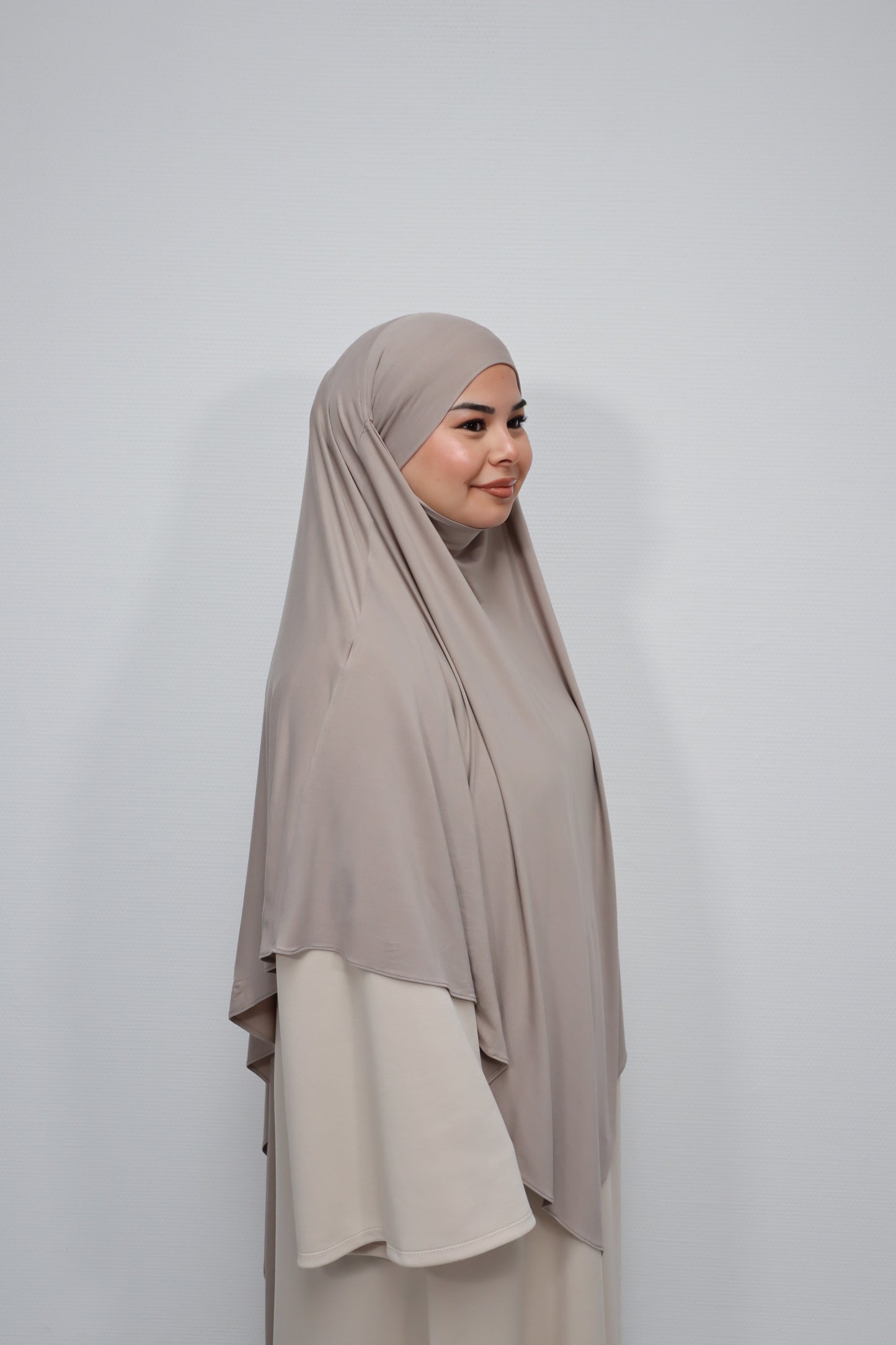Breathable Bamboo Jersey Khimar Light Taupe