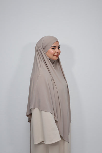 Breathable Bamboo Jersey Khimar Light Taupe