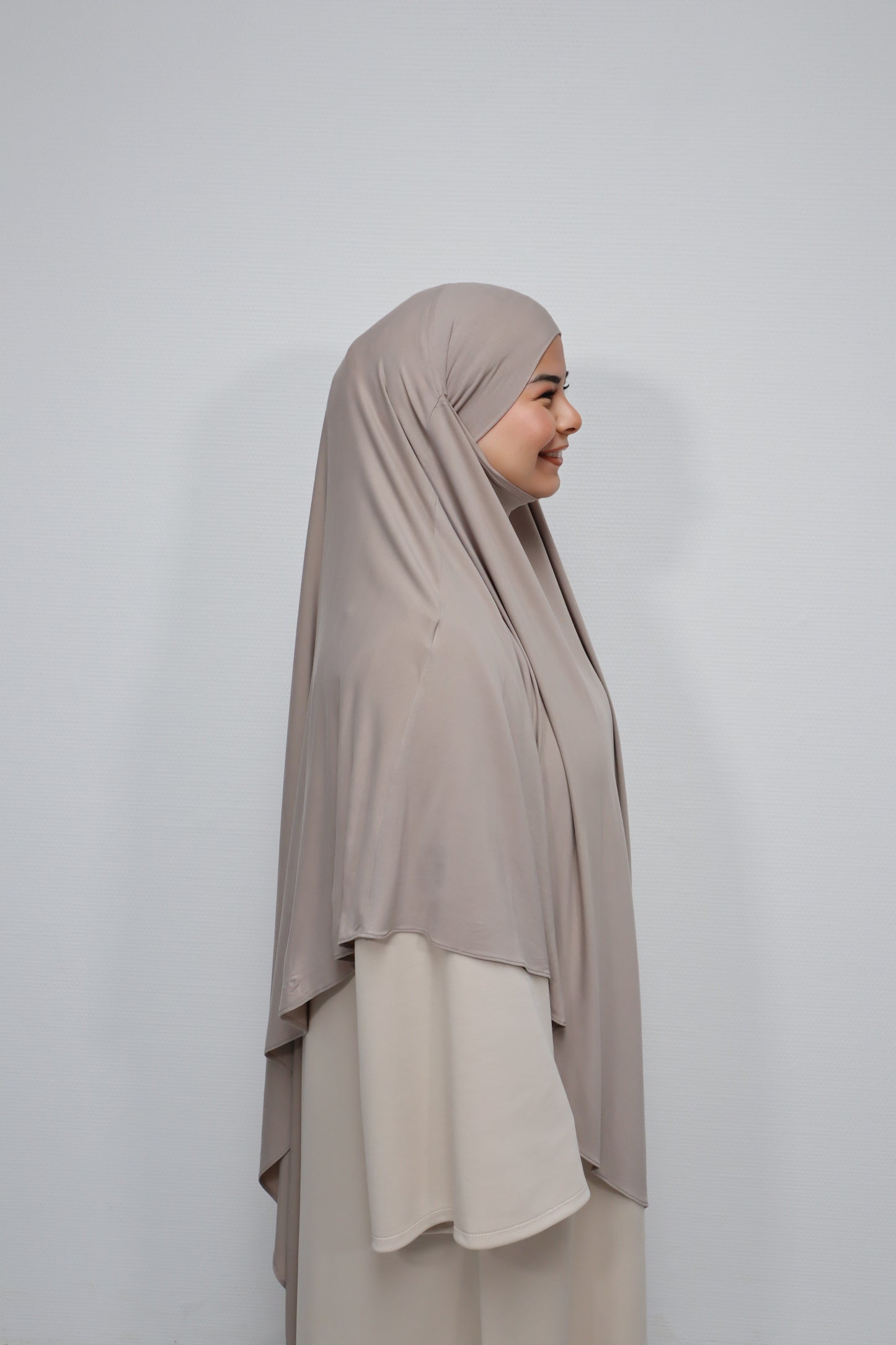 Breathable Bamboo Jersey Khimar Light Taupe