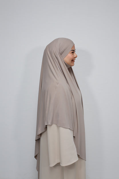 Breathable Bamboo Jersey Khimar Light Taupe