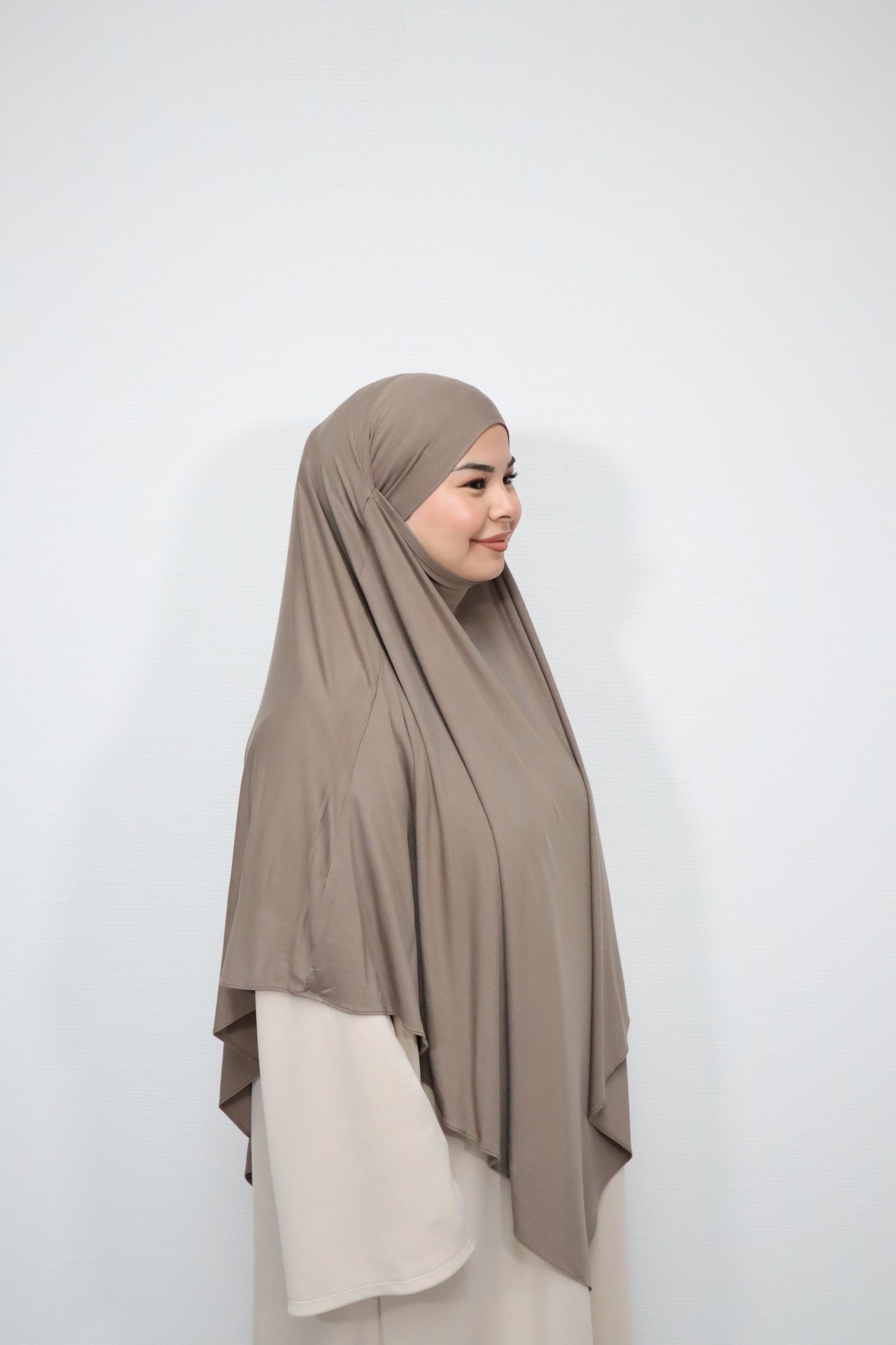 Breathable Bamboo Jersey Khimar Taupe