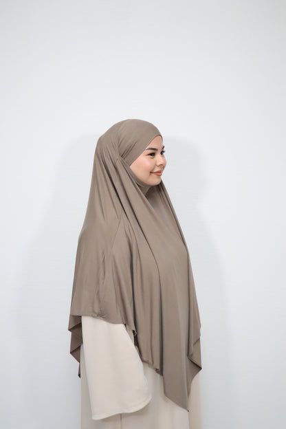 Breathable Bamboo Jersey Khimar Taupe