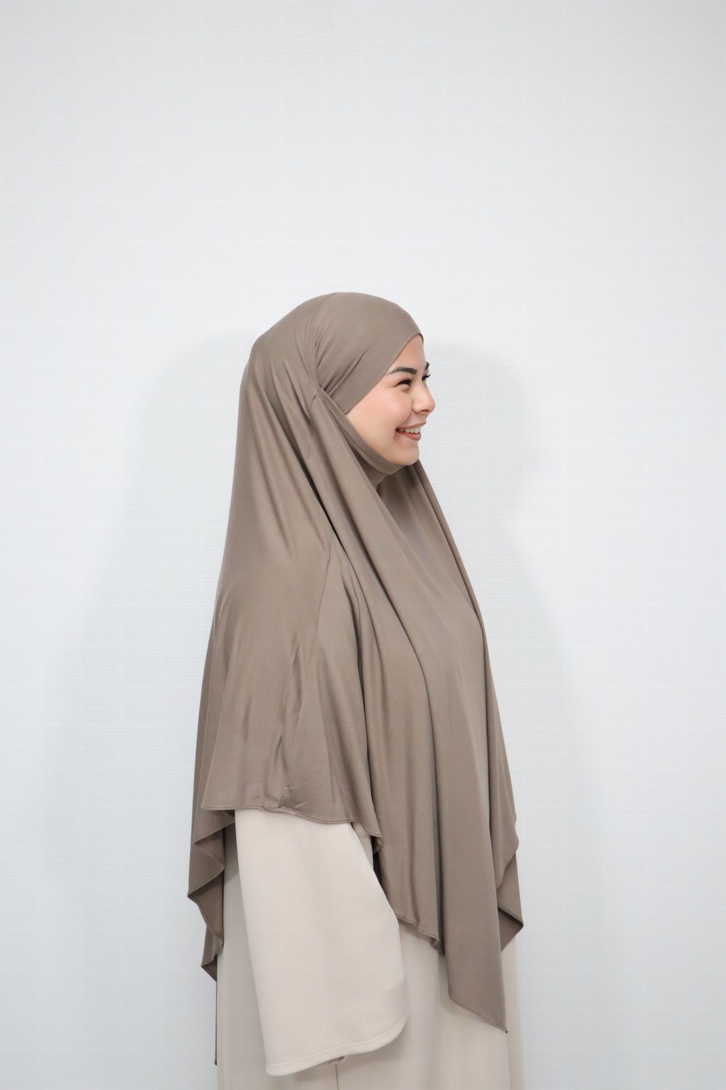 Breathable Bamboo Jersey Khimar Taupe