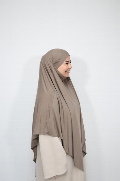 Breathable Bamboo Jersey Khimar Taupe