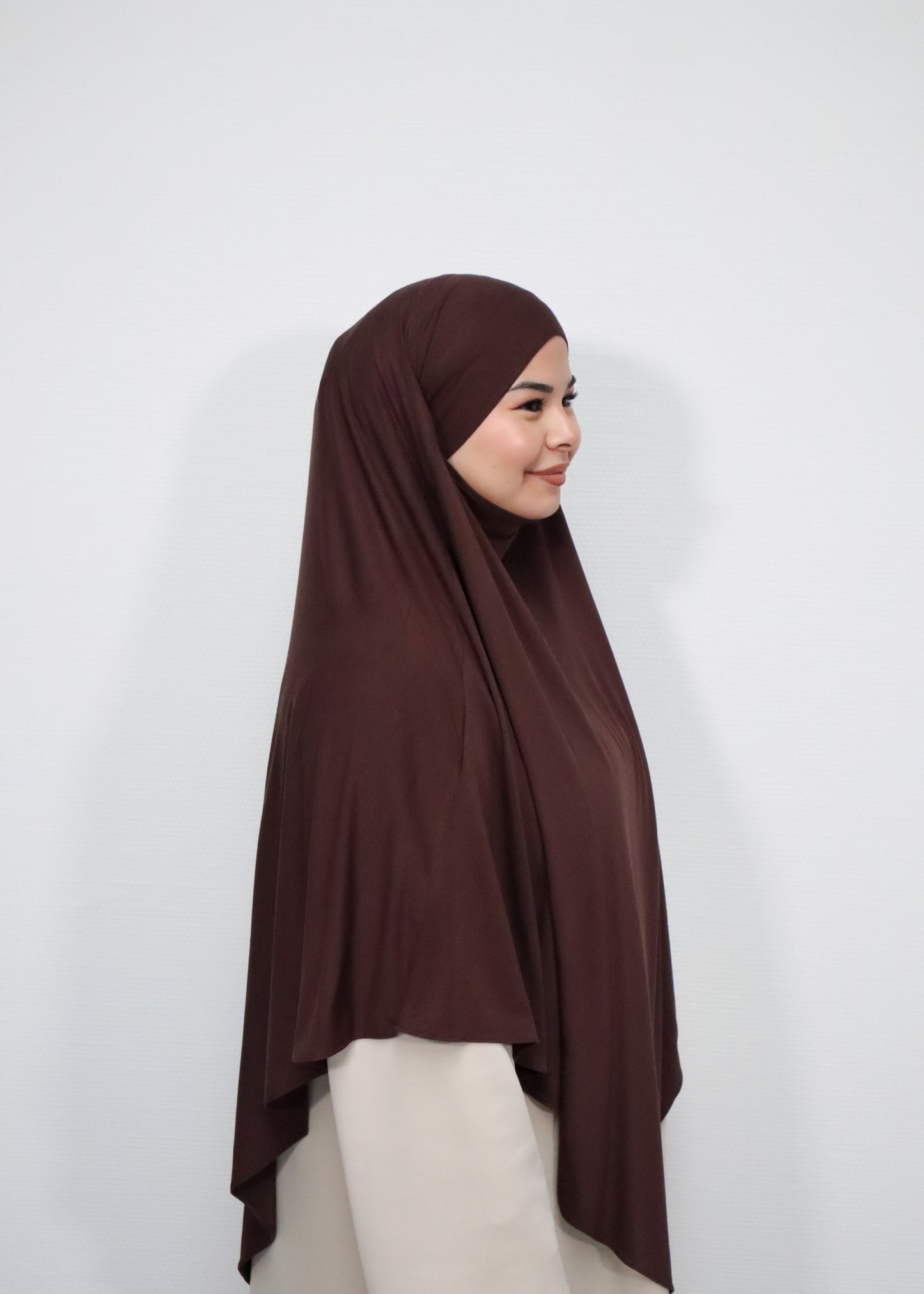 Breathable Bamboo Jersey Khimar Coffee
