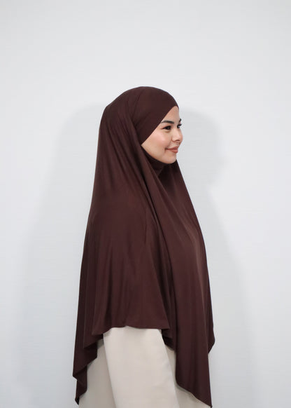 Breathable Bamboo Jersey Khimar Coffee