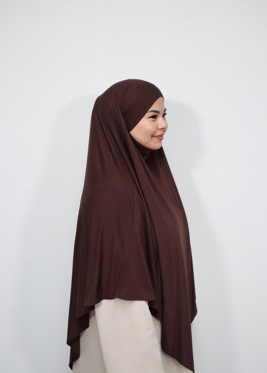 Breathable Bamboo Jersey Khimar Coffee