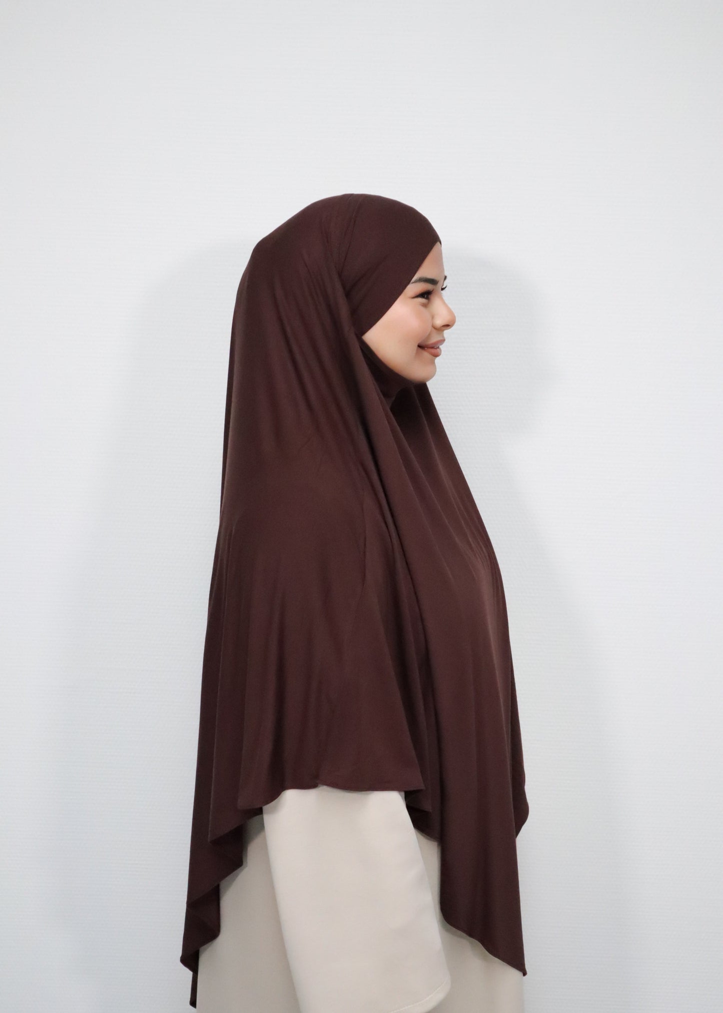 Breathable Bamboo Jersey Khimar Coffee