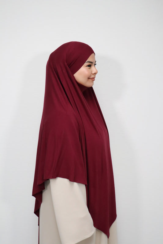 Breathable Bamboo Jersey Khimar Bordeaux