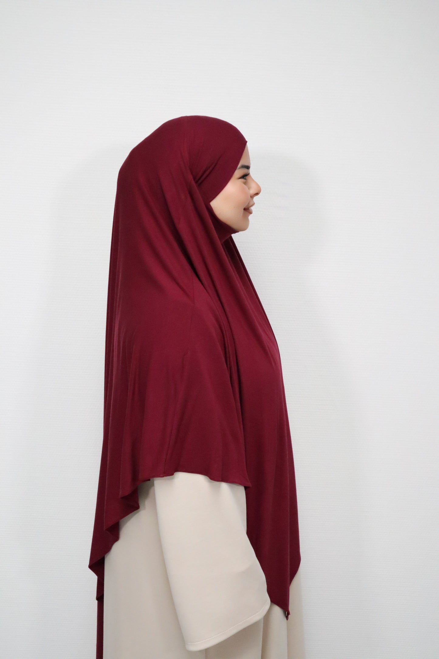 Breathable Bamboo Jersey Khimar Bordeaux