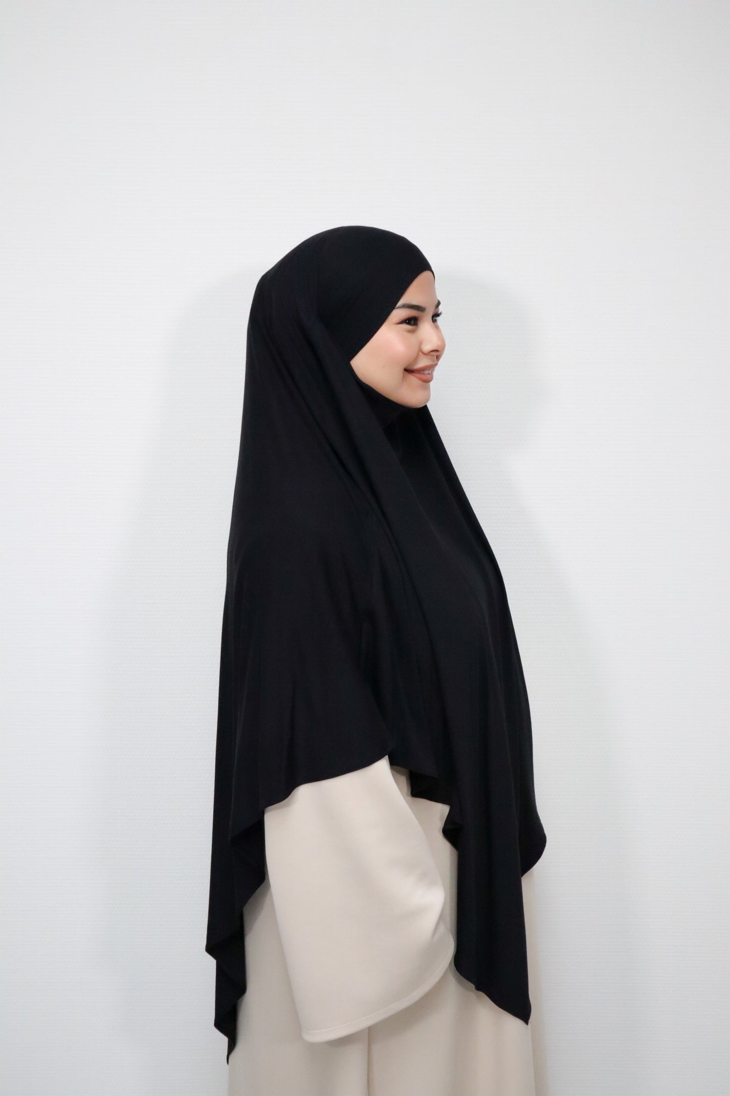 Breathable Bamboo Jersey Khimar Noir
