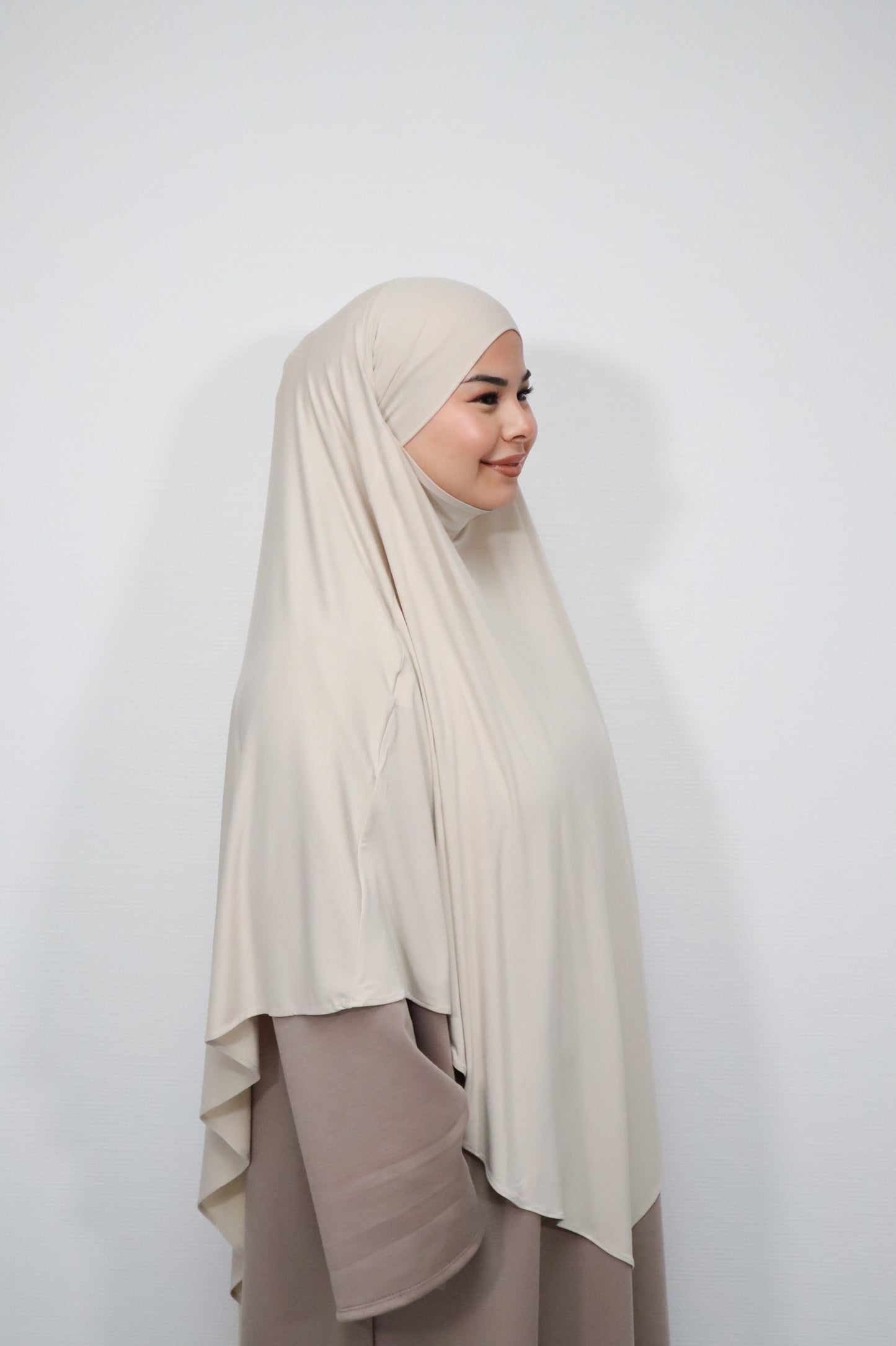 Breathable Bamboo Jersey Khimar Beige