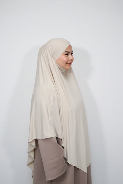 Breathable Bamboo Jersey Khimar Beige
