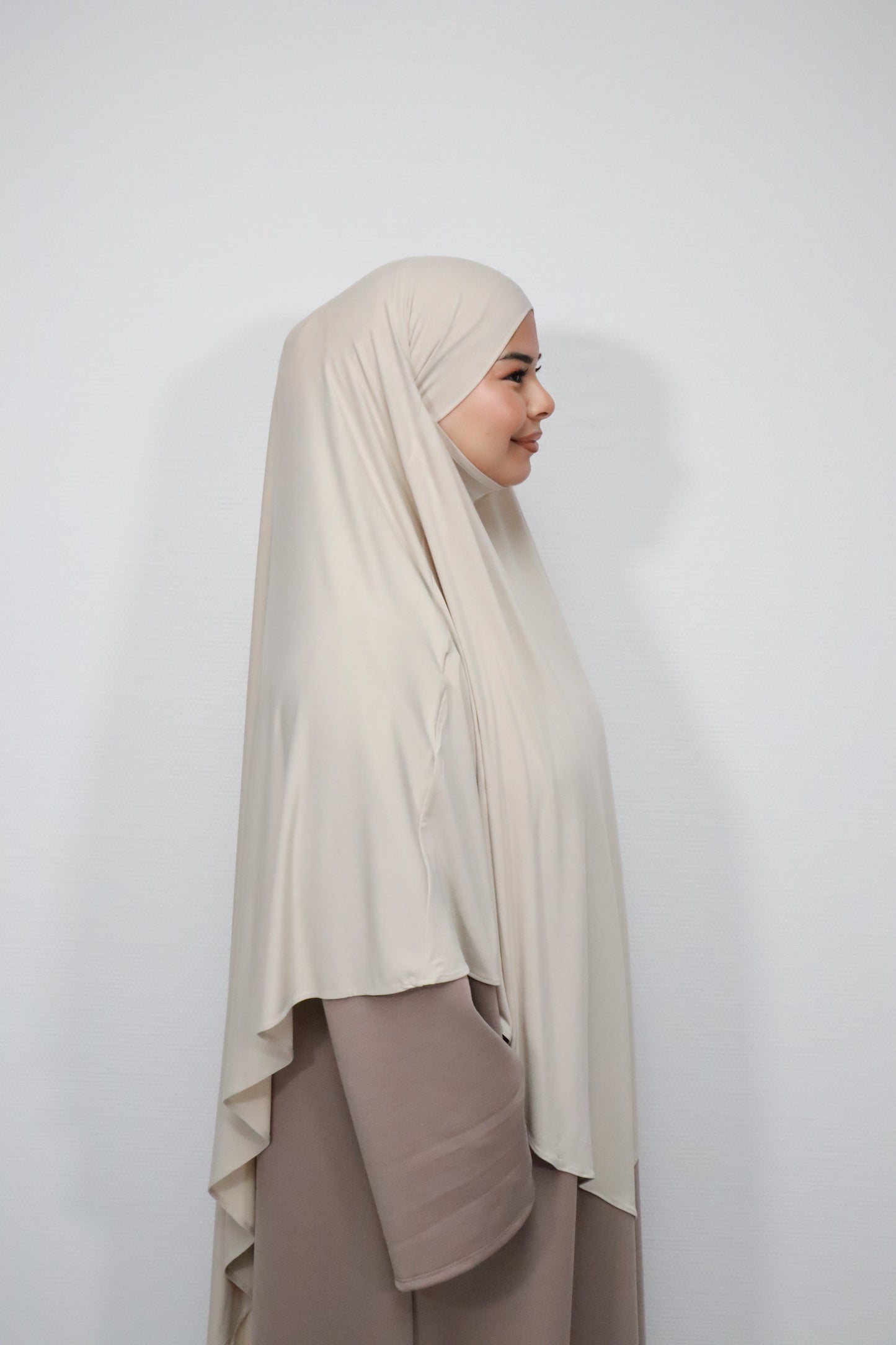 Breathable Bamboo Jersey Khimar Beige